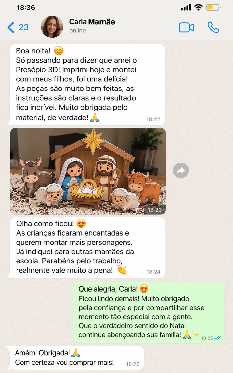 Conversa de uma família sobre montar o presépio com as crianças